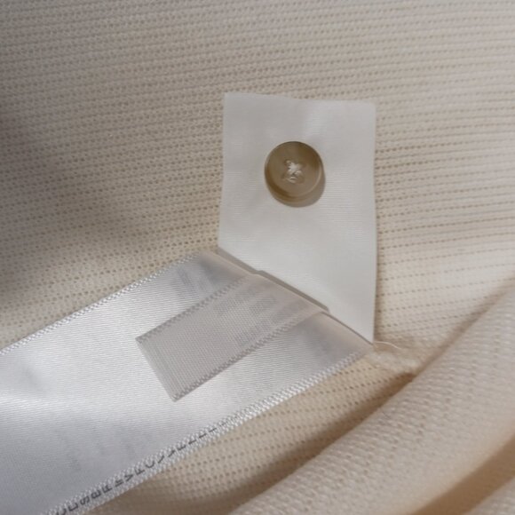 Madewell, Ivory, Weave Mix, Mock Neck, Bubble Sleeve Top, SZ Large, Style NC638 - Picture 9 of 16